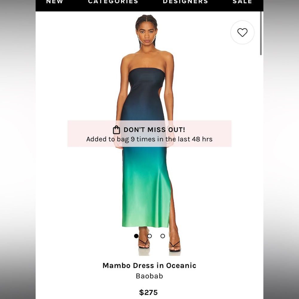 Baobab dress in oceanic. Worn once and still has ALL TAGS!
